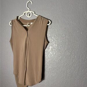 PerSeption Concept Sleeveless Brown Blouse
